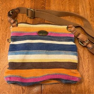 Fossil Colorful Striped Crossbody Bag